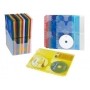 10 FUNDAS CD/DVD CARCHIVO PP A4 con 11 TALAD. (4 CD + 4 TARJ.) COLORES