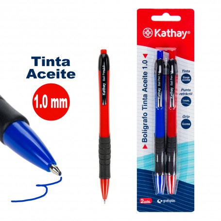 Pack 2 Bolígrafos (Rojo y Azul) Kathay