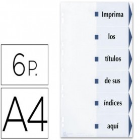 SEPARADOR DE CARTULINA AVERY IMPRIMIBLE A4, 6POSICIONES